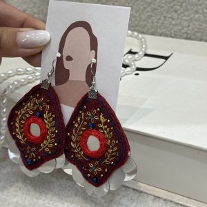 گوشواره جواهر دوزی